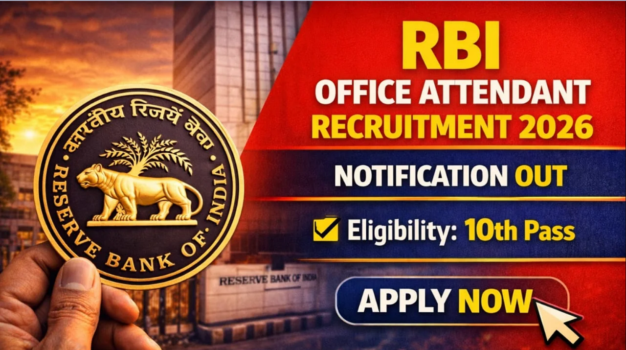 RBI Office Attendant Recruitment 2026: 572 Vacancies